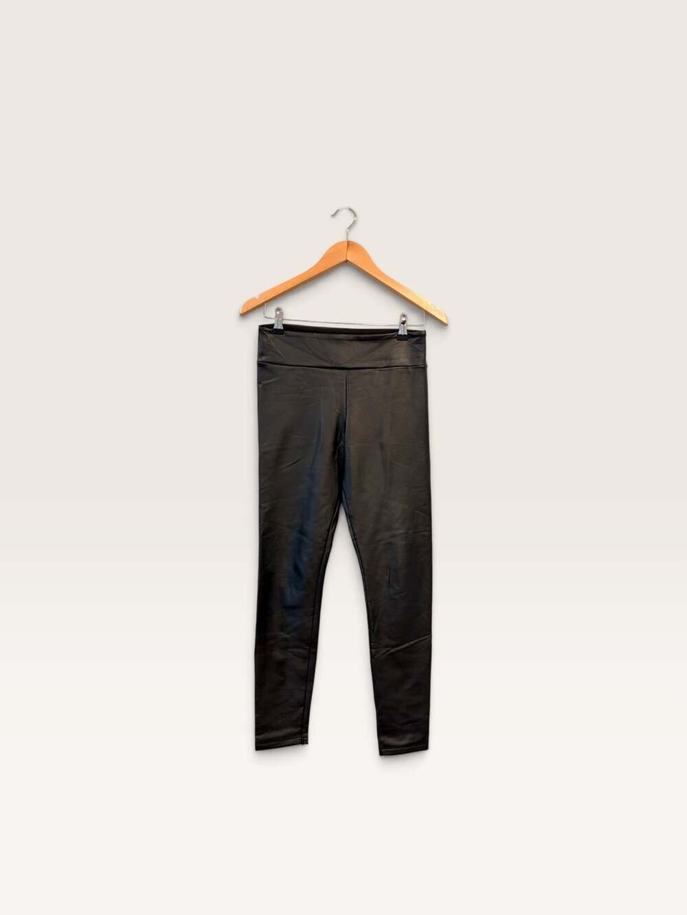 Calzedonia Faux Leather Leggings Size M Black